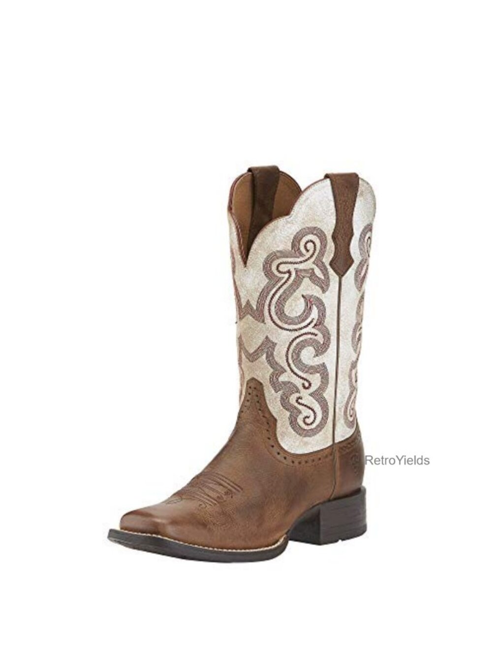 ARIAT Youth Hybrid Rancher Western Boot Leather Wide Square Toe